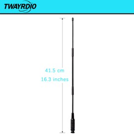 TWAYRDIO 27MHz CB Radio Antenna Whip Handheld BNC Antenna Portable Replacement Compatible with Midland 75-822 75-785 MHS75 7W44 Cobra HH50WXST HH50 MRHH350FLT C75WXST Uniden BC75XLT PRO401HH BC125AT