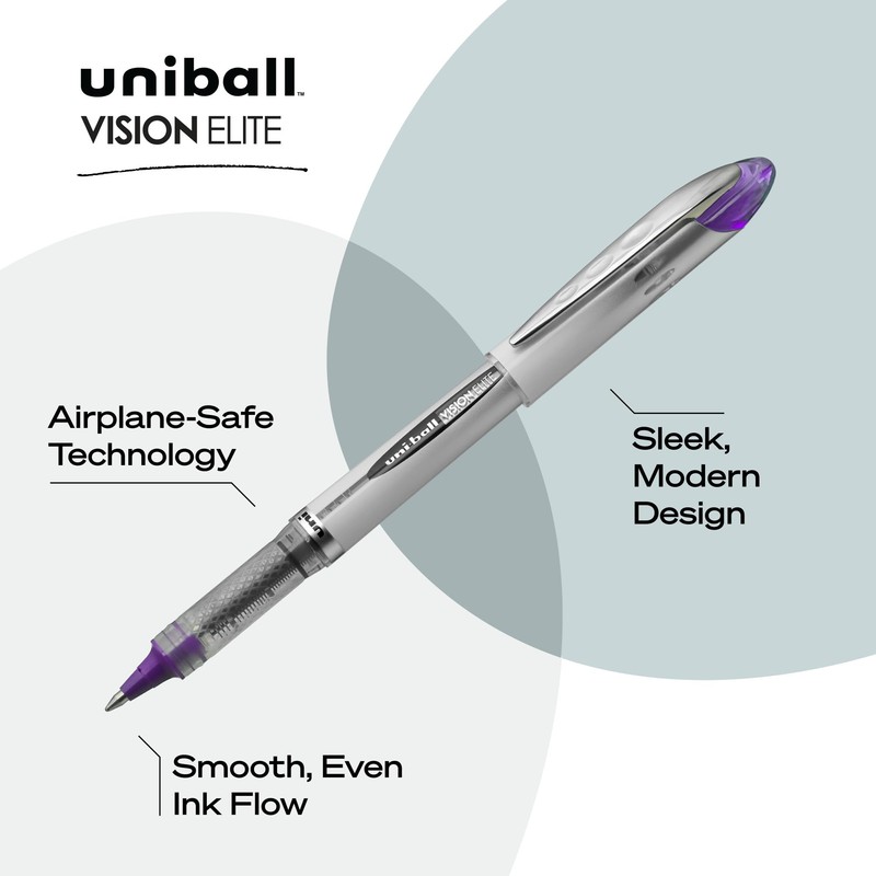 uni-ball® Vision™ Elite™ Liquid Ink Rollerball Pens, Bold Point, 0.8