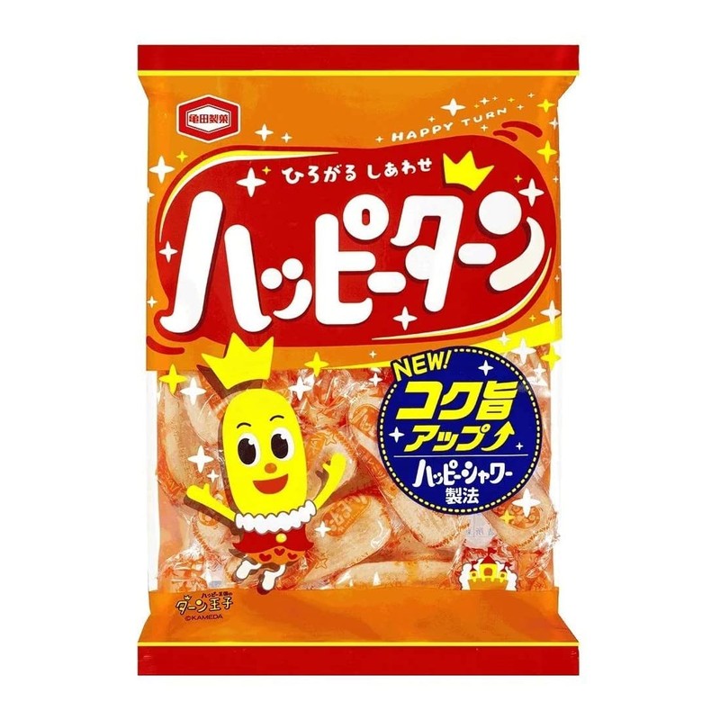 "Happy Turn" Happy Powder Covered Rice Crackers 3.8oz 3pcs Japanese