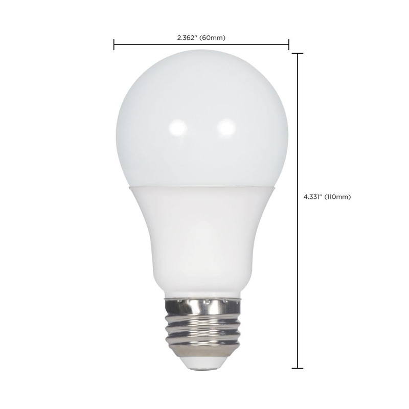 Satco Lighting S29811-11 Watt A19 LED Dimmable Frosted Light Bulbs