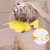 Gorro de ducha de bebé ajustable de silicona para champú,