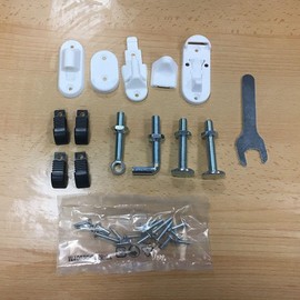 BabyDan Range of Stair Gates Spare Fitting Kits (BabyDan Extra Tall Streamline Black Fittings Kit)