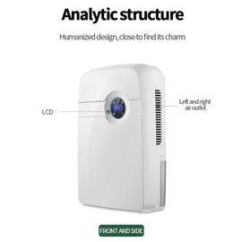 Gdrasuya10 Mini Dehumidifier, 42W Silent Mini Space Dehumidifier Auto Shut Off Moisture Absorber Kitchen Bedroom 2.5L