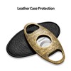 CIGARLOONG Cigar Cutter Stainless Steel Bronze Engraved Double Cut Blade