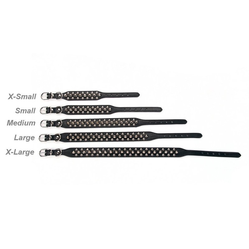 Aolove Mushrooms Spiked Rivet Studded Adjustable Pu Leather Pet Collars