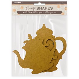 Stamperia - Crafty Shapes for Scrapbooks, Albums, Cards, Bullet Journals and More, Decorate with Papers and Paint, Perfect for Hobbies, Crafts, and Gifting (House of Roses, Tea Pot)