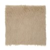 DMiotech 14"x14" Light Brown Faux Fur Square Fabric, Fluffy Faux