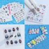 Stiker Uñas 40 Uds Mariposas, Geometría, Plumas, Plantas Etc