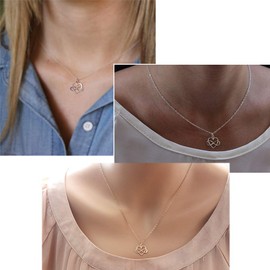 Zealmer Women Infinity Love Pendant Necklace 16K Gold Plated