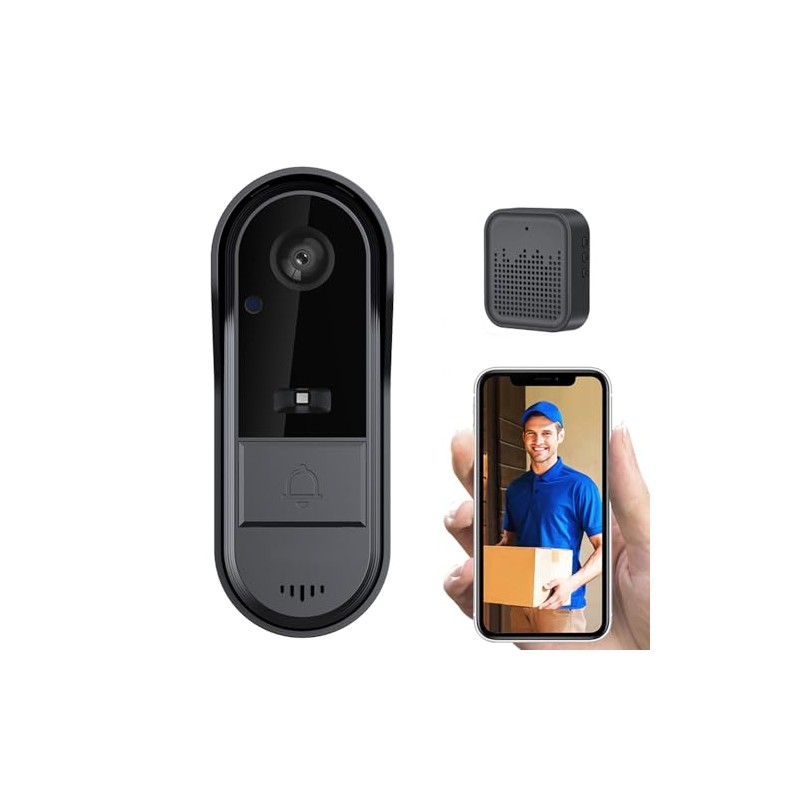 Cámara de Timbre de Video inalámbrico con Timbre inalámbrico Audio