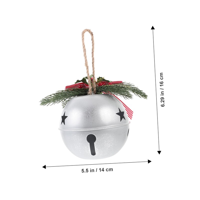 FUNOMOCYA Christmas Bells Large Iron Crafted Bells for Tree Decor