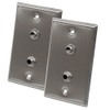 Seismic Audio - SA-PLATE21-2Pack - Pair of Stainless Steel Wall