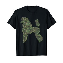 Military Poodle Camo Print US Dog Animal Veteran Men Gift T-Shirt