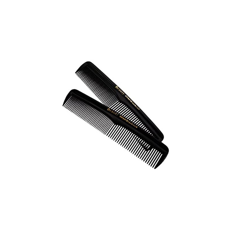 2 Pocket Combs Black 13 cm Beauty Unbreakable