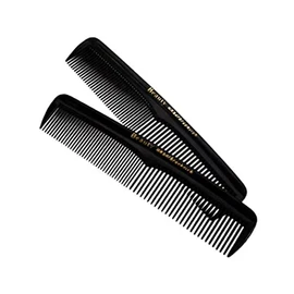 2 Pocket Combs Black 13 cm Beauty Unbreakable