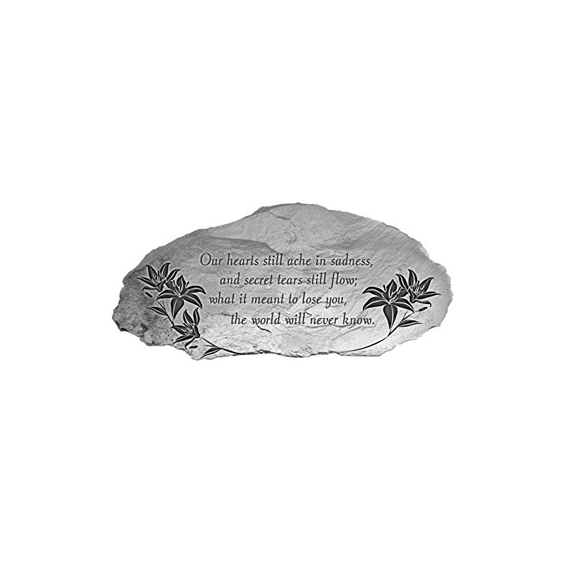 Cathedral Art Our Hearts Still Ache Memorial Garden Stone, Metal