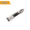 HARFINGTON 5pcs Impact Phillips Screwdriver Bit PH2 (#2) Anti Slip