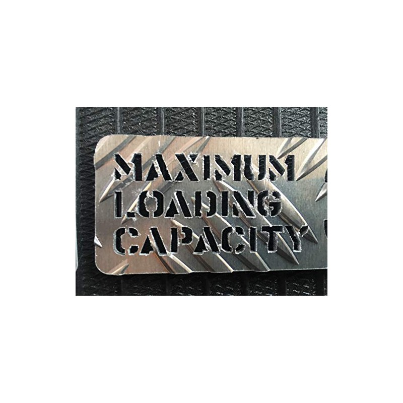 Maximum Load Capacity Plate: 77.2 lbs (350 kg) (Aluminum Stripe)