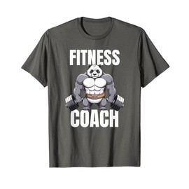 Funny Gym Bro FITNESS COACH Panda Bodybuilders Team T-Shirt