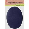 -2 Sew-on Large Natural Suede Leather Elbow Patches Size 4.75