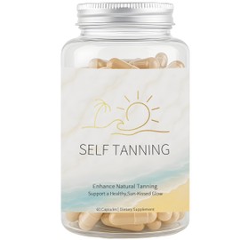 Self Tanning Capsules, Sunless Tanning - Tan Golden Glow, Tan Pills for Men and Women, 60 Gummies (1)