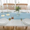 AOKSUNOVA Table Runner Chiffon Blue Table Runner for Wedding Bridal