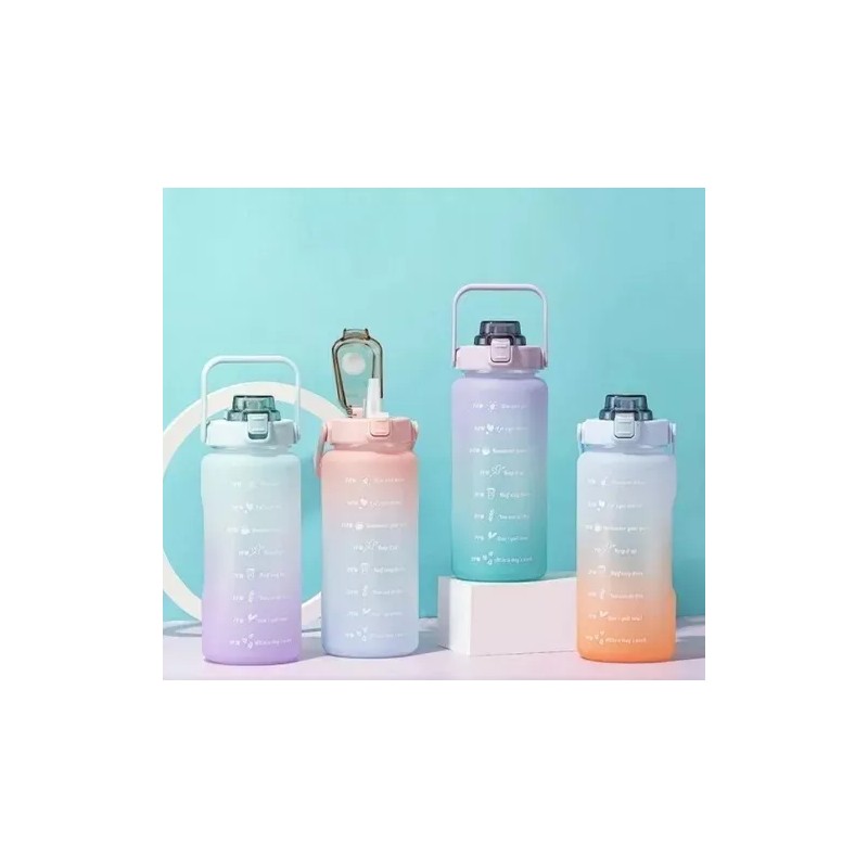 Bonachan Botella De Agua Cilindro 2l Motivacional Libre De Bpa