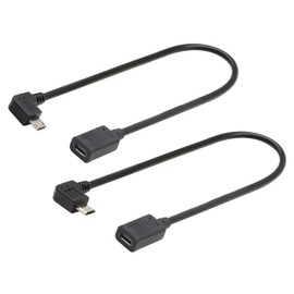 ZdyCGTime Electronic Adapter, Male-to-Female Micro USB 2.0 Converter, 2 Pack