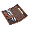Greenburry Vintage Pencil Case Made of High-Quality Cowhide Leather in