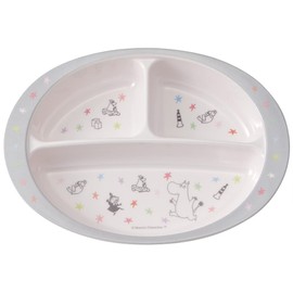 Skater M370-A Children's Plate, Melamine, Lunch Plate, Moomin, Star, 25.4 fl oz (750 ml)