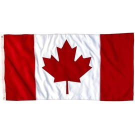 Canadian Flag 3x5 Ft - Outdoor Nylon 210D - Embroidered Maple Leaf Detail with Sewn Panels - UV Fade Resistant Heavy Duty Flag of Canada…