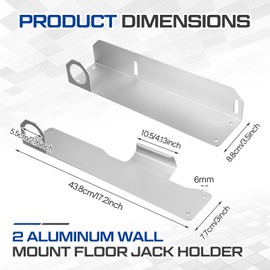 CraftyDream Set of 2 Aluminum Wall Mount Floor Jack Holder Jack Stand Wall Mount for Enclosed Race Trailer Accessories