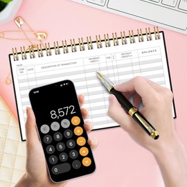 Registros de chequera personal – Registros de transacciones A6 en blanco para registros personales, libro de registro de cheques y ahorro, depósito y 