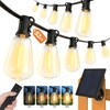 YaaFen 52FT Solar String Lights Outdoor Waterproof Patio Lights with