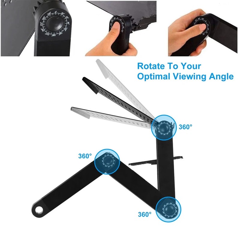 Universal 360° Adjustable Laptop Table Stand Lap Sofa Bed Tray