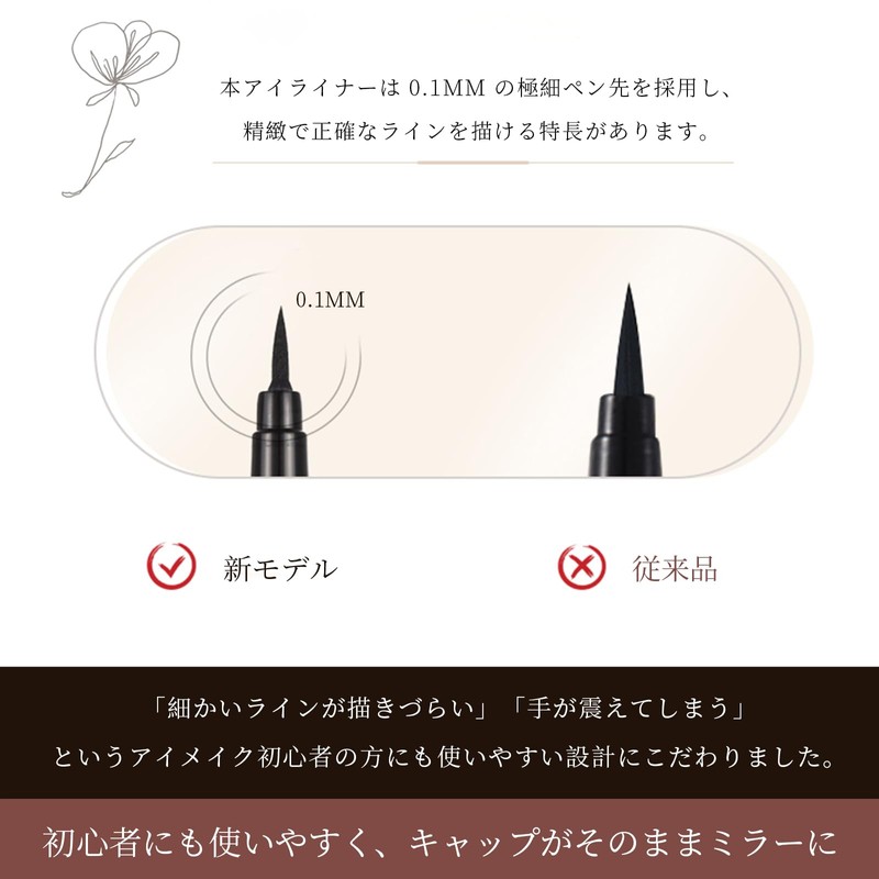 Qin Derdom Eyeliner Pen, Smudge Free Eyeliner, Creamy Touch Liner,