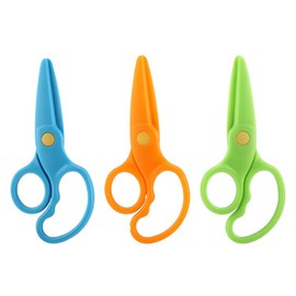 HIGHROCK 3Pcs Pre-School Training Scissors Children Safety Scissors Safety Scissors Art Craft Scissors, Plastic Scissors, Toddlers Training Scissors