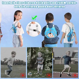 Fosoloni Children's Lead, Children's Leash Backpack, with 2.5 m 360° Rotating Safety Belt, 4-in-1 Children's Safety Lead, Backpack with Anti-Lost Belt, Wrist Link, for Ages 1-5 Years Old Children