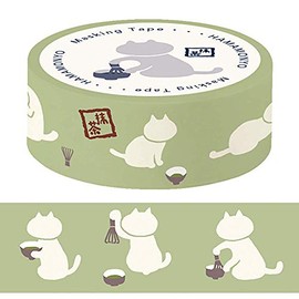 Hamamonyo Masking Tape, Matcha Cat