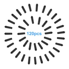 Cjueiom 120pcs Black Rubber End Caps, 3mm / 1/8 inch ID Round Rubber Protectors, Vinyl Bolt Covers for Screws, Tubes, Cables, Wires, Cyling