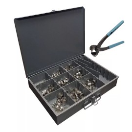 OETIKER 1-EAR ZINC CLAMP KIT - 225 PIECES + PINCER PLIERS