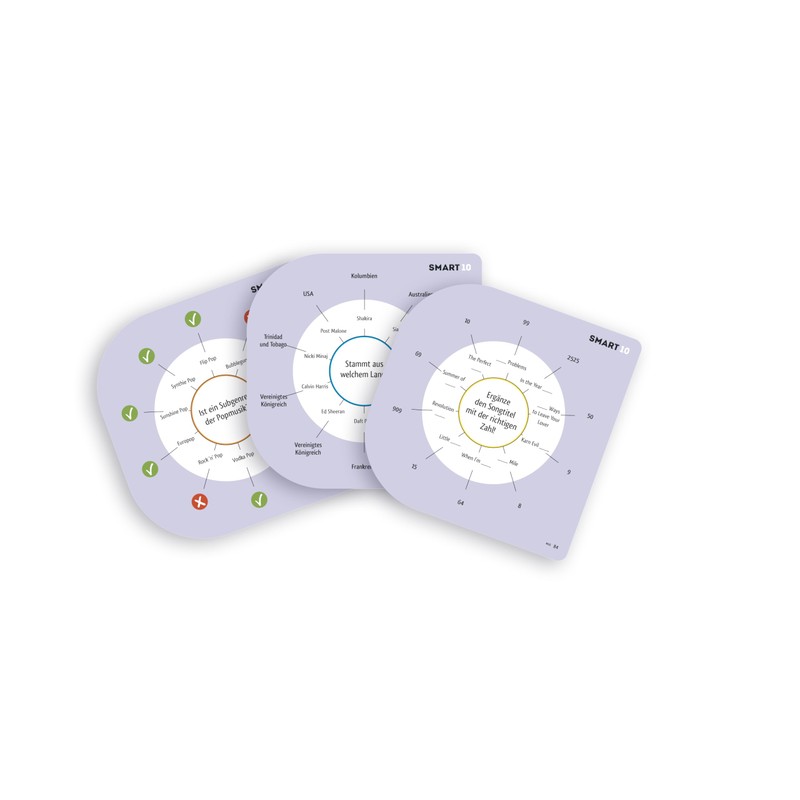 Piatnik 725098 Smart 10 Additional Questions Rock & Pop Purple