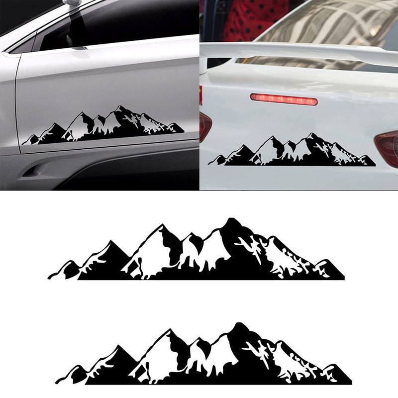 Baceyong Car Body Sticker Black Mountain PVC Car Sticker