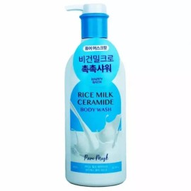 Happy Bath 19금 해피바스 라이스 밀크 세라마이드 바디워시 퓨어 머스크 650g Happy Bath Rice Milk Ceramide Body Wash Pure Musk 650g