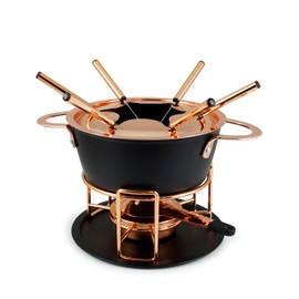 Swissmar 11-Piece Meat Fondue Set (Black/Copper)