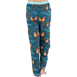 Lazy One Pajamas for Women, Cute Pajama Pants and Top Separates, Otterly Exhausted, Animals (Medium)