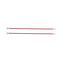 Knit Pro KP47233 Zing: Knitting Pins: Single Ended: 25cm x 2.50mm, 2.5mm, Red