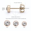 G23 Titanium Crystal Stud Earrings for Women Men Hypoallergenic Nickel
