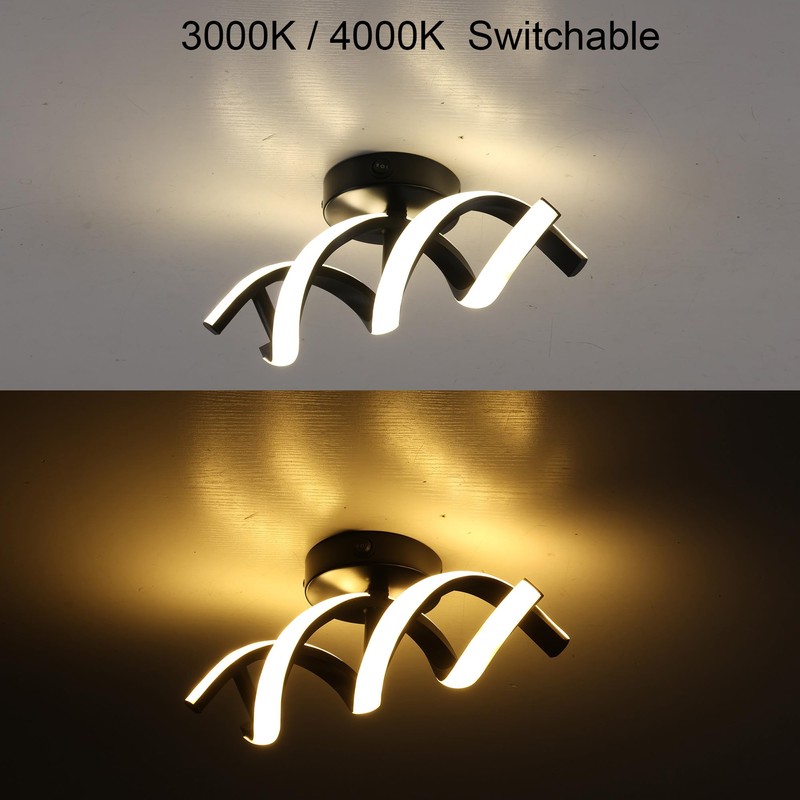 Volcode 12V LED RV Ceiling Light Fixture with ON/Off Switch,