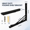 Storystore Folding Shelf Brackets, 24 Inch Heavy Duty Collapsible Shelf